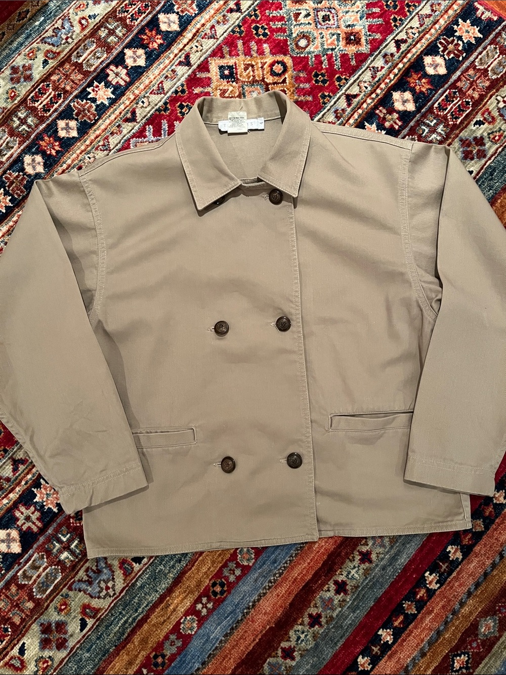 Tweeds Vintage Womens Double Breasted Jacket/Coat Size 4
